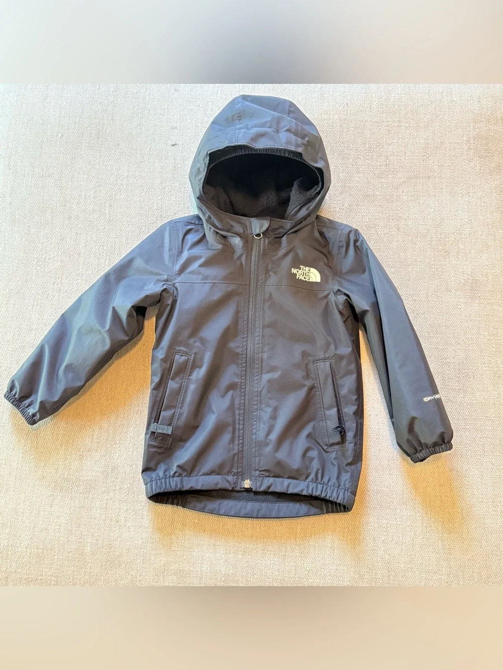 The North Face Toddler Warm Storm Rain Jacket Black 3T Waterproof Fleece Lined